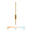 Arandela LED 12W Fit 60cm Sabre Parede Slim Dourado Multicor Bivolt