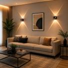 Arandela LED 4w Bivolt Arc Mini Decorativa Moderna Parede Quarto Sala Design Minimalista Iluminação Interna Externa IP54 400lm 3000K Branco Quente