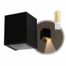 Arandela LED 5W policarbonato 1 foco Preta Starlumen ST2775
