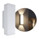 Arandela LED de Parede 2 Fachos Difusa 7W Branco Quente 3000k 560lm IRC80 Externa ST3287