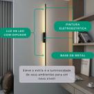 Arandela LED Luminária Parede Corredor Sala Penteadeira Escritório Elegante Luz Confortável Bivolt