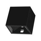 Arandela LED PIT MINI Preta 2W 3000K (Branco Quente) 50x50x40mm Facho Duplo IP65 Bivolt LM2664 Luminatti