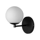 Arandela Luminária Cristal Globo 12 cm Moderno Preto 009