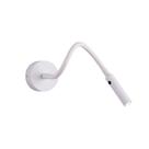 Arandela Luminária de Cabeceira Leitura Flexivel Branca Led 3W 3000K Bivolt DS8274 Delis