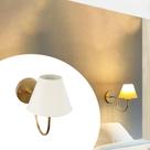 Arandela luminária de Parede Clássica Curvada de Alumínio e bivolt com Cúpula Decoração Casa Sala quarto Cama, lavabo Arandela luminária de Parede Clássica Curvada de Alumínio e bivolt com Cúpula Decoração Casa Sala quarto Cama, lavabo