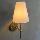 Arandela luminaria De Parede Clássica Dourado com Cúpula Branco Ref 05
