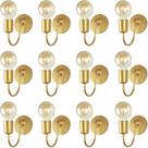 Arandela Luminária de Parede Colonial Industrial Vintage LOFT Hotel Cor Dourado 110v E 220v Kit Com 10 Unidades
