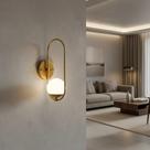 Arandela Luminária De Parede Oval Jabuticaba Dourado Bivolt Com Vidro Globo + Lâmpada Inclusa