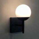 Arandela Luminária de Parede Quadrada de aluminio bivolt Com Vidro Globo 12cm