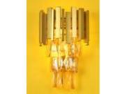 Arandela Luminaria Metal Dourado Pingentes Champagne Formosa