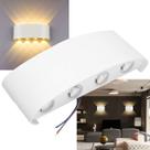 Arandela Luminaria Parede 8W 8 Fachos Iluminaçao Led Casa Rua Garagem Quintal Jardim Predio Muro Entrada Bivolt Segurança