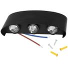 Arandela Luminaria Parede Meia Lua Luz Led 6W 6 Fachos Iluminaçao Decoraçao Garagem Quintal Jardim Predio Segurança Muro Varanda