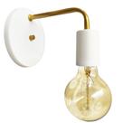 Arandela Luminária Parede Moderna Sala Cama Branco Dourado