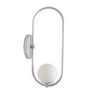 Arandela Luminária Perola Globo 10 cm Moderno Prata 015