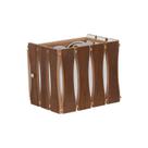 Arandela Madeira Ripada Quadrada Malaga G9 17x14cm