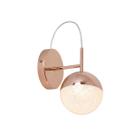 Arandela Media Luna French Gold e Transp. 12cm 6W 3000K - Bella Iluminação - HM004