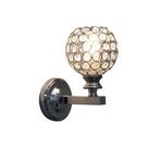 Arandela Metal e Cristal Cromado Redonda 1E27 17,5cm