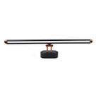 Arandela Mirror Linear Quadro Preto e Cobre 50cm Led 12W 3 em 1