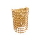 Arandela Moderna Dourada Cristal Âmbar + 2 Lâmp. LED G9