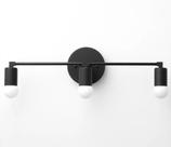 Arandela Moderna Slim Linear Metálica Minimalista P/3 lâmpadas E27 - 60cm