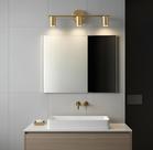 Arandela moderna slim linear minimalista metálica p/3 dicroicas - 60cm