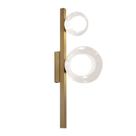 Arandela Orbit 2 Bolas Trans 40cm Dourado Para 2 Lâmpadas G9 Casual Light