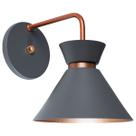 Arandela Parede Berlin 15cm Cinza C/ Cobre Arandela Parede Berlin 15cm Cinza C/ Cobre
