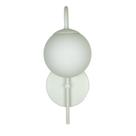 Arandela Parede Curva Globo 12 Jabuticaba Branco Fosco