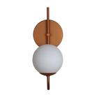Arandela Parede Curva Globo 12 Jabuticaba Cobre Fosco