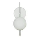 Arandela Parede Curva Globo 12 Jabuticaba Prata Fosco Bivolt