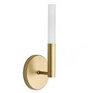 Arandela Parede Quarto Moderna Tubo Difusor Acrilico Dourada Arandela Parede Quarto Moderna Tubo Difusor Acrilico Dourada