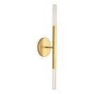Arandela Parede Sala Quarto Slim 2 Difusores Moderna Luxo Dourada