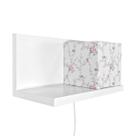 Arandela Prateleira Branca Cubinho Rosa Quarto Bebê Infantil Menina Arandela Prateleira Branca Cubinho Rosa Quarto Bebê Infantil Menina