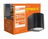 Arandela Preta Luminaria Parede Externa À Prova DÁgua IP65 GU10 Optimus PC Bivolt Llumm Bronzearte