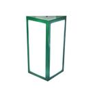 Arandela Quadrada Moderna em Aluminio 285 Verde