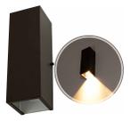 Arandela Retangular 1 Foco S/ Friso 10x30cm Marrom p/ E27 Starlumen ST2779