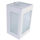 Arandela Retangular 5 Vidros 20cm Branco - Rioprelustres - AR213-20cm