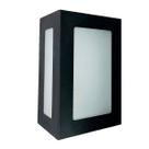 Arandela Retangular 5 Vidros 20cm Preto Texturizado - Rioprelustres - AR213-20cm-PT-TEXT