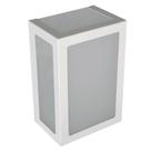 Arandela Retangular Branca 5 Vidros 20cm 6213