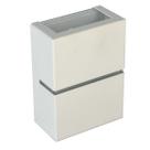 Arandela Retangular com friso Branca - Rioprelustres - AR6206 BR-TEXT