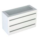 Arandela Retangular com friso Branca - Rioprelustres - AR6209 BR-TEXT