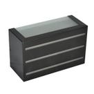 Arandela Retangular com friso Preta - Rioprelustres - AR6209 PT-TEXT