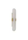 Arandela Retângular Mármore Pedra Branco Dourado Led 3000k 787
