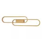 Arandela sindora dcb03071 de parede led 3000k 38w bivolt 15x60cm metal e silicone dourado