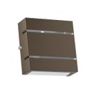 Arandela Slim 2 Frisos 12X12X4cm Bivolt G9 Sem Lâmpada Interna Externa Muro Parede - 103