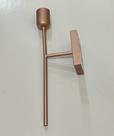 Arandela slim de sobrepor Thomas haste Rose fosco Cod 5947 1E27 Metal Domado