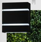 Arandela Slim Externa Com Lâmpada LED Inclusa 5w Bivolt 2 Frisos Foco Parede Branco Quente e Frio