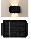 Arandela solar lia 70lm 3000k 4 fachos preta - g-light