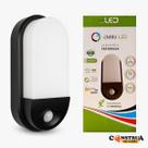 Arandela Tartaruga Led Sensor Presença 15w Ip65 Preto Parede Externo