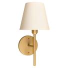 Arandela Tocheiro Metal E Tecido Champanhe 30X15